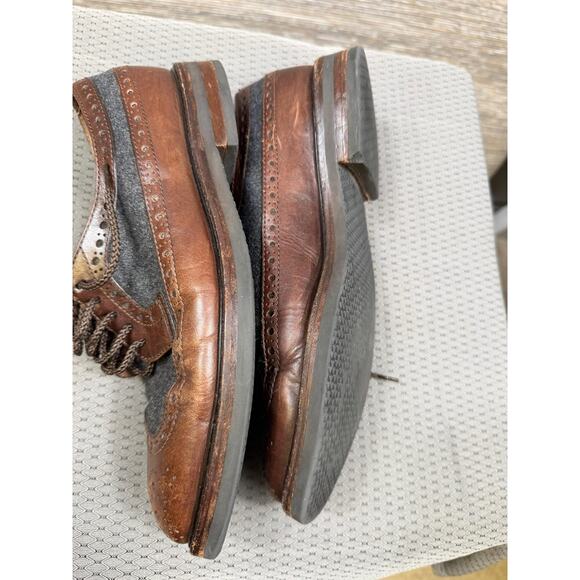 Brunello Cucinelli Shoes Mens Size 9 Brown Leather Wingtip Brogue Oxford Italy main image 13